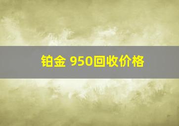 铂金 950回收价格